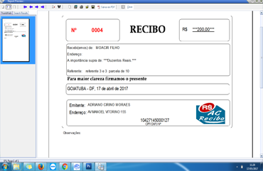 Facilite a emissão e impressão de recibo com um programa que preenche os valores por extenso e datas automaticamente.